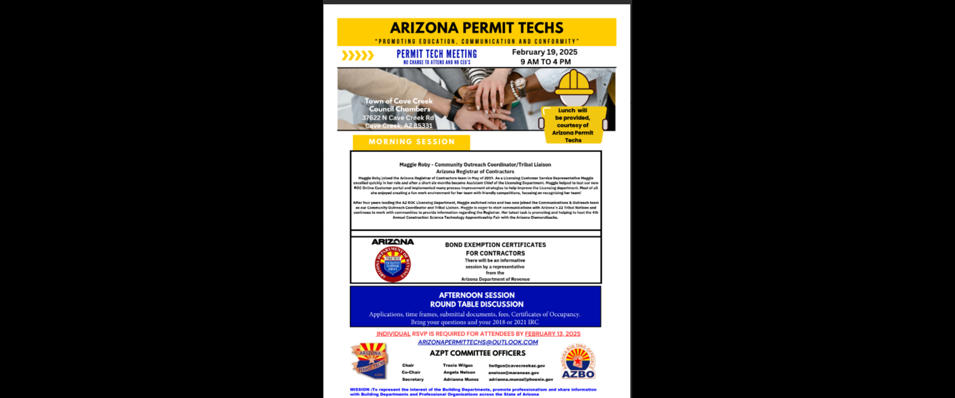 Permit Tech Training! 02-19-25 (*See 'Events' tab)